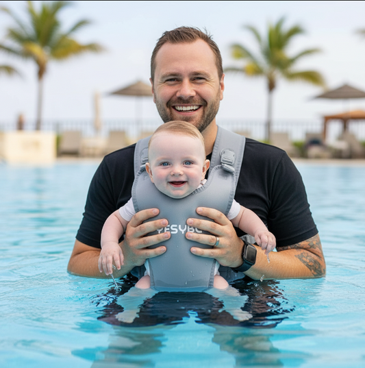 Baby Carrier, Dual-Use Adjustable Baby Sling Support Infant Chest Holder with Drawstring Backpack for Newborn to Toddler 13-33 lbs Swimming Pool Beach Land